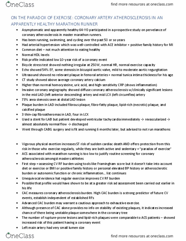 KNES 433 Chapter Notes - Chapter L16 Reading: Bicuspid Aortic Valve, Coronary Catheterization, Anterior Interventricular Branch Of Left Coronary Artery thumbnail